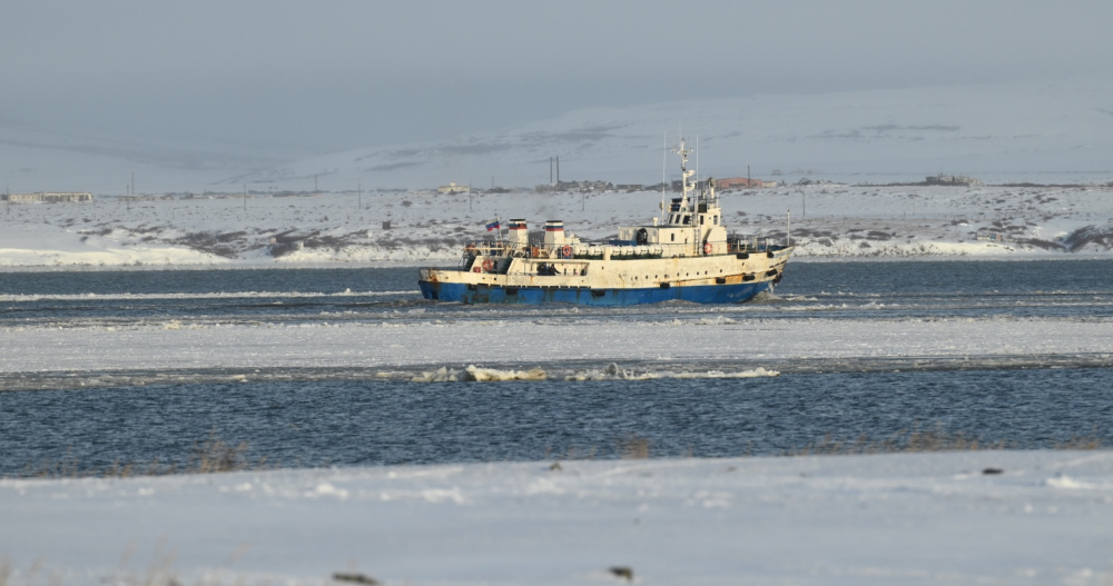 Интенсивная шуга началась на Анадырском лимане