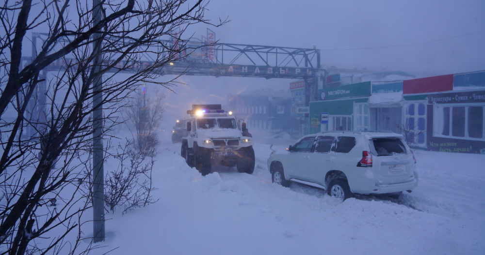 Мощный циклон обрушился на беринговоморское побережье Чукотки